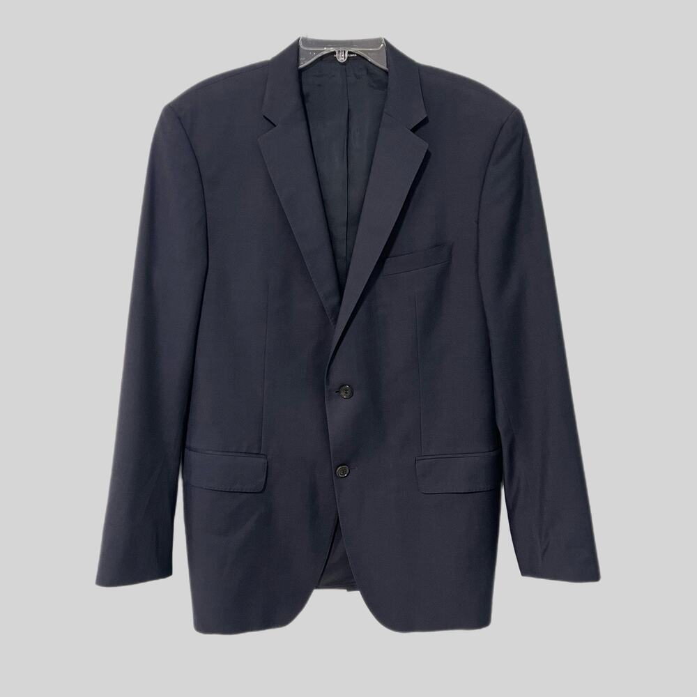 Hugo Boss GUABELLO 130’s 100% Wool 42R Navy Blue Sport Coat Blazer Jacket